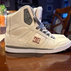 DC Shoes Rebound Slim High Women’s Size 5 / EU 36 UK 3 White Gray Skate Sneakers